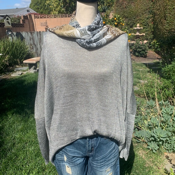 Cynthia Steffe Sweaters - Silver metallic sweater by:  Cynthia Steffe